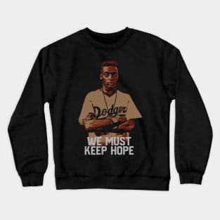 Mookie Keep Hope Do the Right Thing - 70s Style Illustration Crewneck Sweatshirt